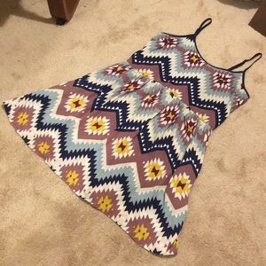 xhiliration tribal print dress, large